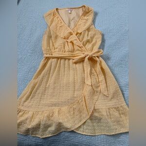 LC Lauren Conrad Ruffled faux-Wrap Sundress